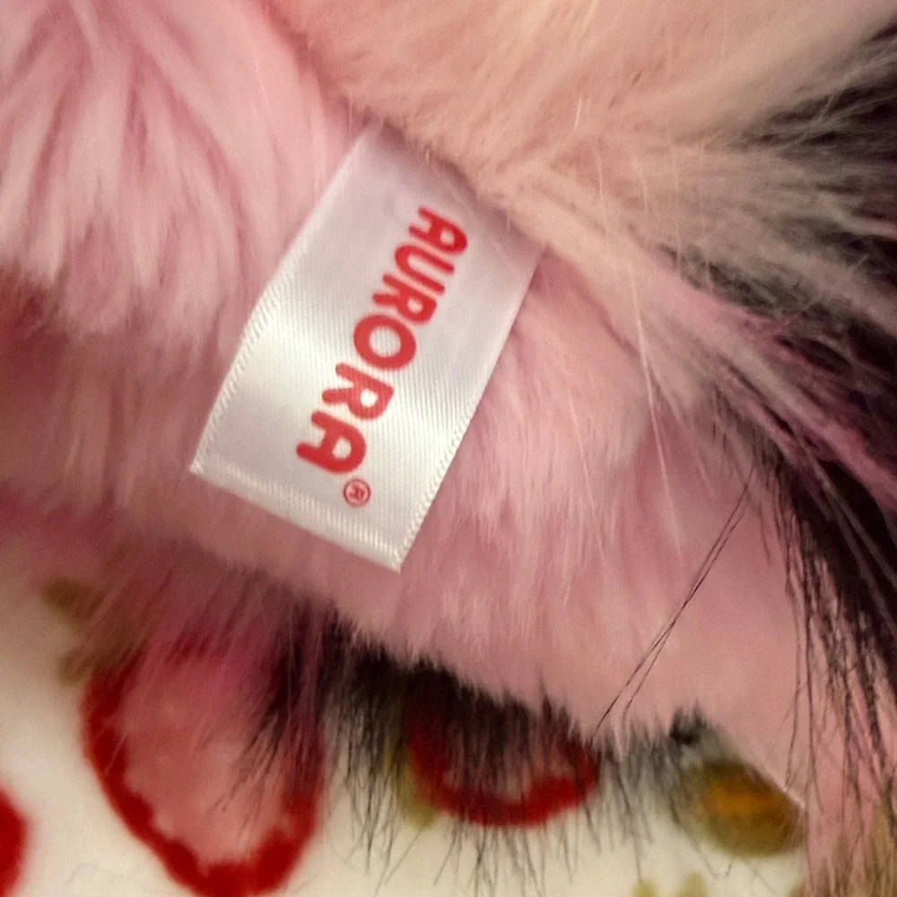 Plush Pair of Pink Flamingos with Fluffy Pom Tails Twins! 17” Tall - Picture 4 of 6